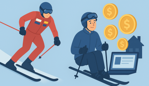 スキーヤーの収入源ってなに？アスリートは給料、資産、スポンサー料がある。