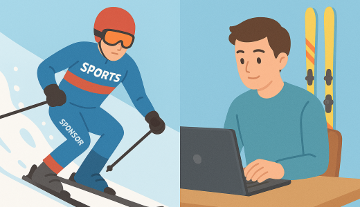 プロスキーヤーは資産を増やす。スポンサー、動画・コンテンツから勝手にお金が振り込まれる仕組みを作ってる。