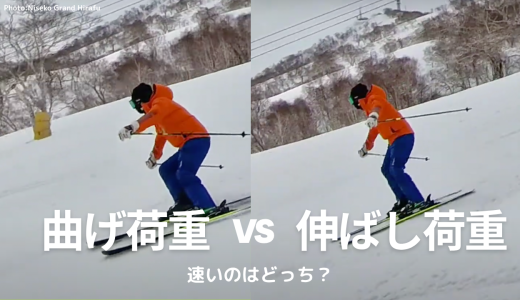 アルペンスキーは曲げ荷重も伸ばし荷重両方使う。使うべき場所を間違えるとこれだけタイムロスになる。