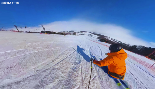 自分に合ったスキー板の選び方の１つに斜滑降で性能を把握する方法がある。ヒルシャーのバーベルスキー、加藤聖五選手FISポイント１５点台獲得